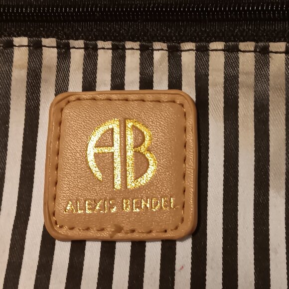 Alexis Bendel women's caramel color woven front flap shoulder purse - Picture 15 of 16